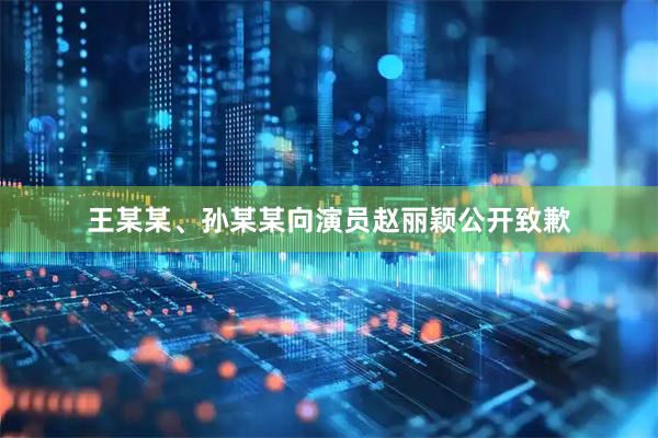 王某某、孙某某向演员赵丽颖公开致歉